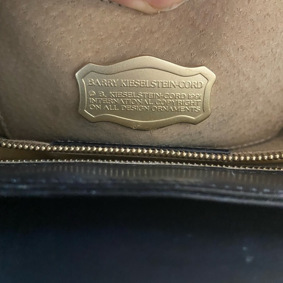 Barry Kieselstein blk leather and silk handbag - Picture 4 of 11